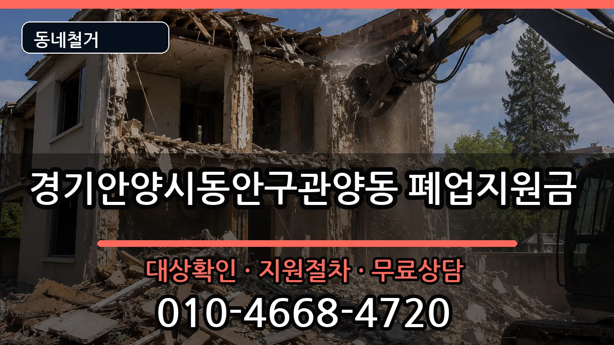경기안양시동안구관양동 폐업지원금 경기안양시동안구관양동 폐업지원금 현장 처리 안내 이미지 2