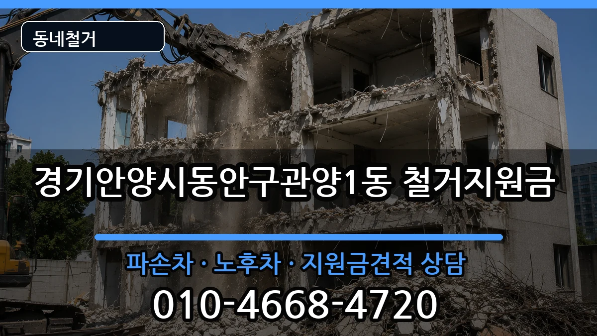경기안양시동안구관양1동 철거지원금 현장 처리 안내 이미지 3