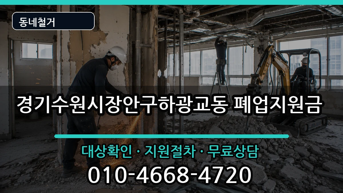 경기수원시장안구하광교동 폐업지원금 현장 처리 안내 이미지 2