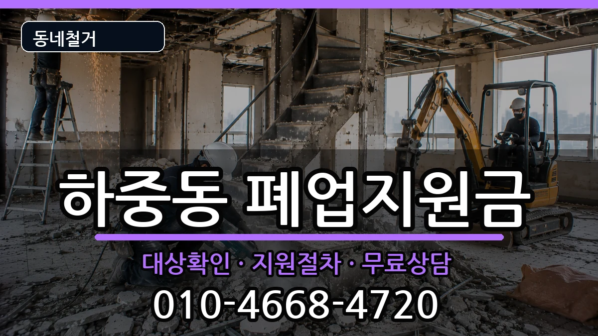 경기시흥시하중동 폐업지원금 경기시흥시하중동 폐업지원금 현장 처리 안내 이미지 2
