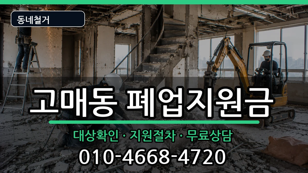 경기용인시기흥구고매동  폐업지원금 주의사항형