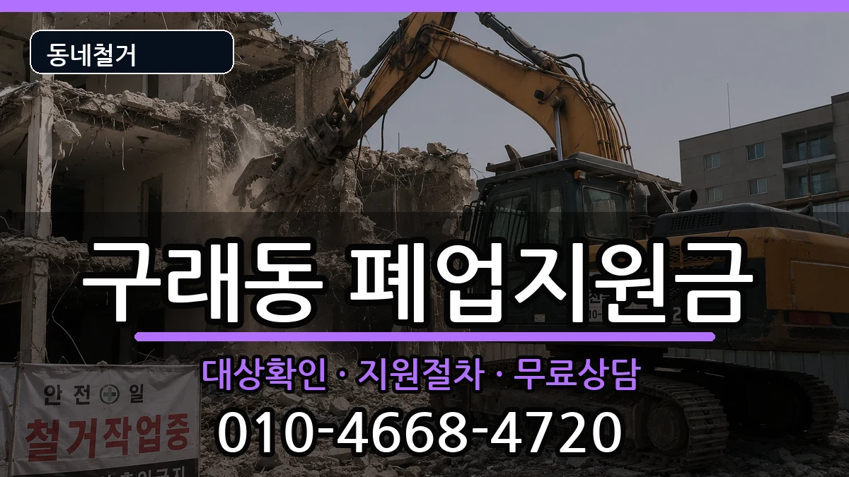 경기김포시구래동 폐업지원금 현장 처리 안내 이미지 2