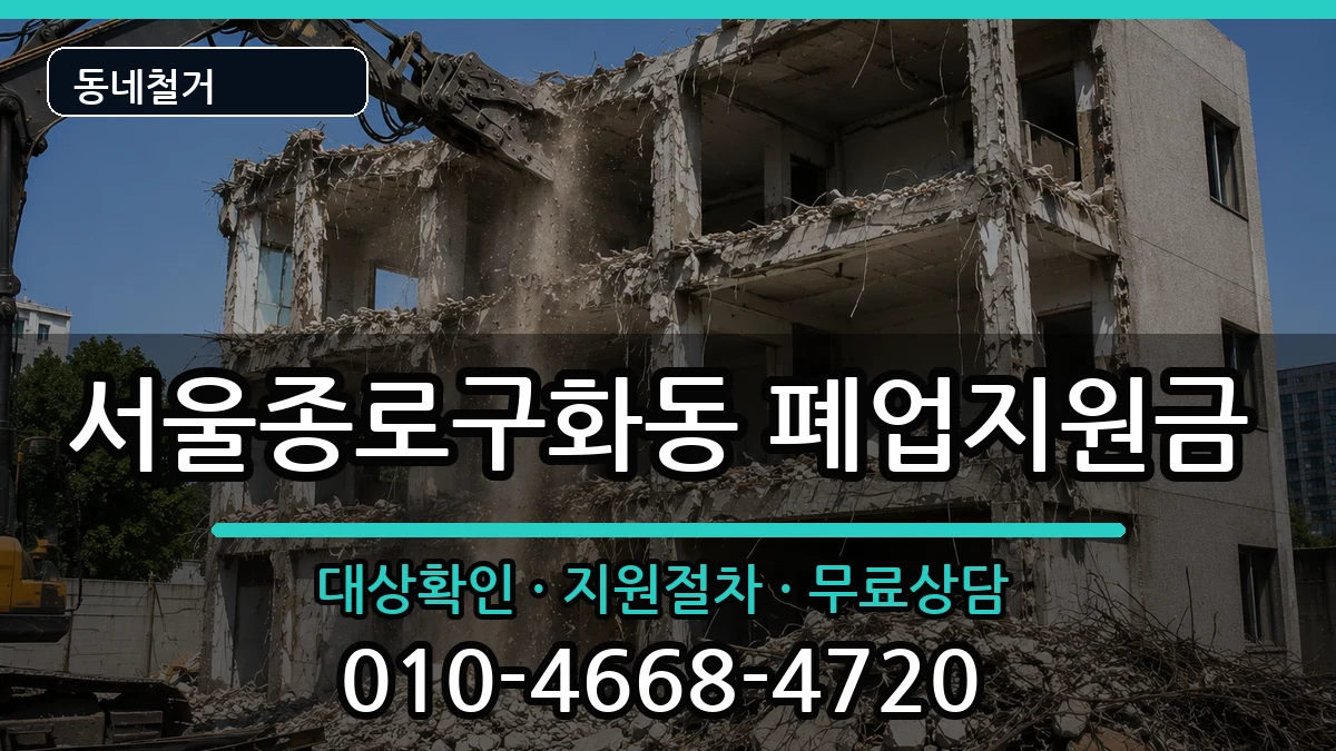 서울종로구화동 폐업지원금 서울종로구화동 폐업지원금 현장 처리 안내 이미지 3
