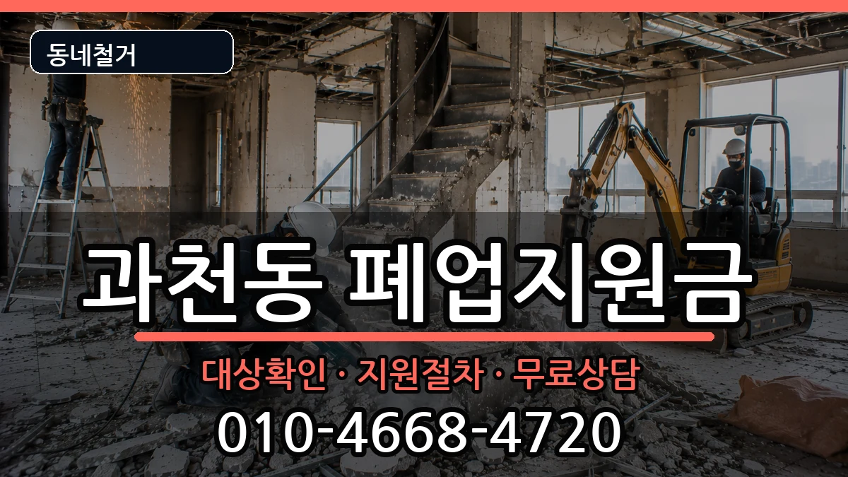 경기과천시과천동 폐업지원금 현장 처리 안내 이미지 3