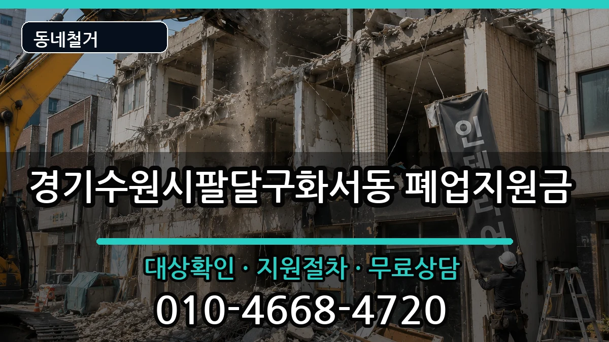 경기수원시팔달구화서동 폐업지원금 현장 처리 안내 이미지 3