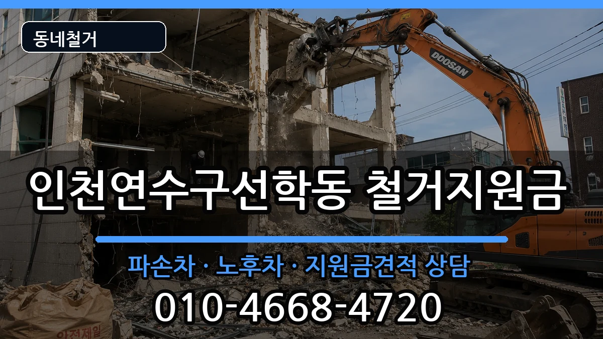 인천연수구선학동  철거지원금 지역형
