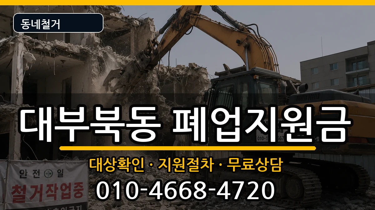 경기안산시단원구대부북동 폐업지원금 현장 처리 안내 이미지 1