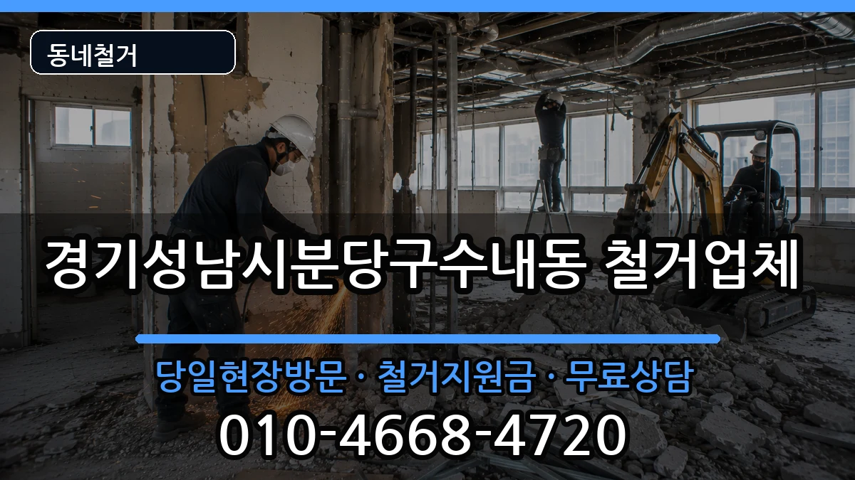 경기성남시분당구수내동 철거 현장 처리 안내 이미지 3