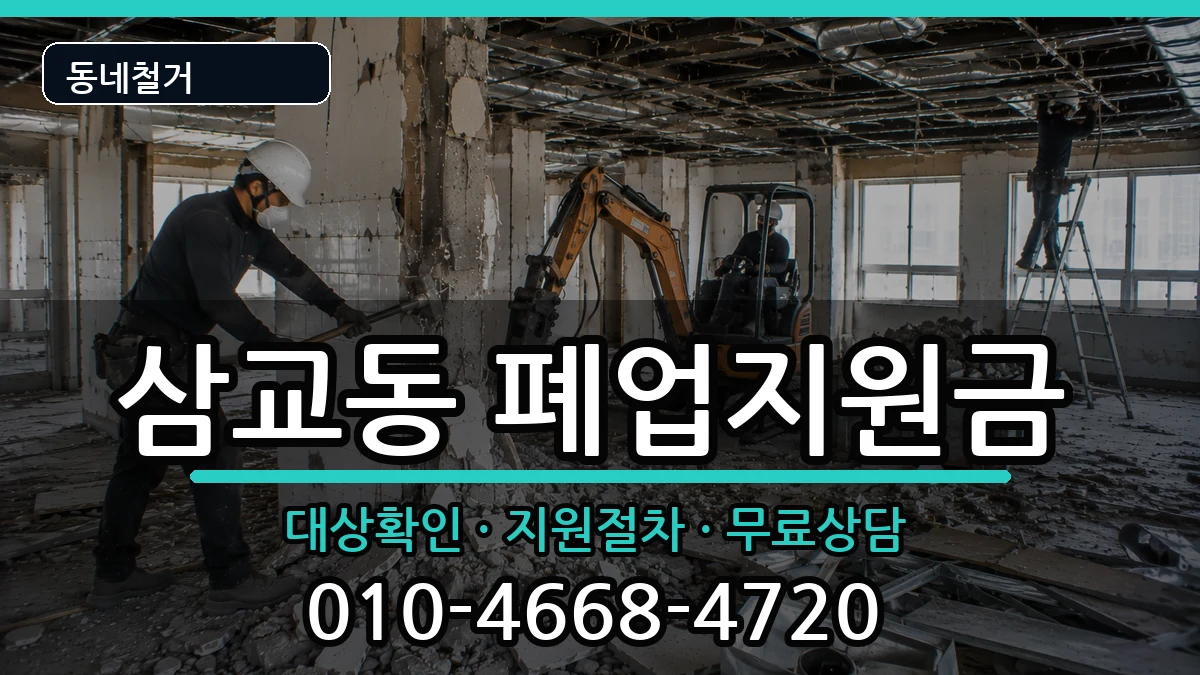 경기여주시삼교동 폐업지원금 경기여주시삼교동 폐업지원금 현장 처리 안내 이미지 1