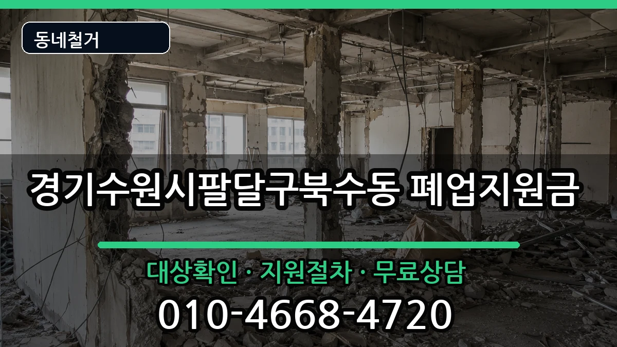 경기수원시팔달구북수동  폐업지원금 FAQ형
