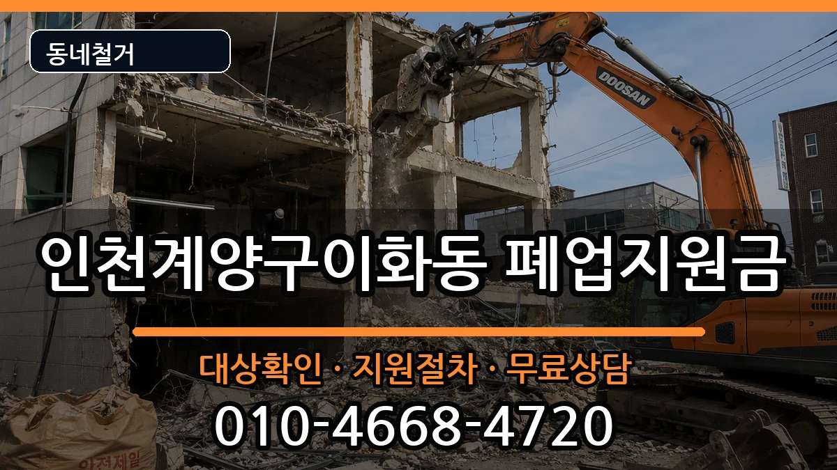 인천계양구이화동  폐업지원금 비교형