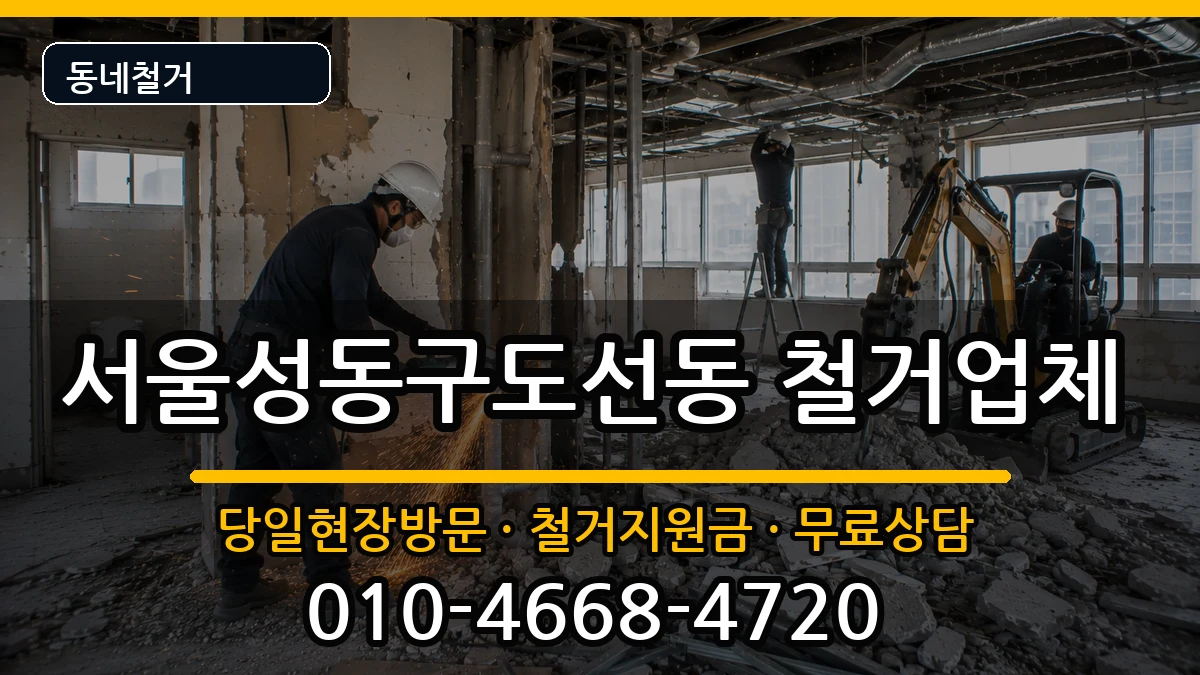 서울성동구도선동 철거 현장 처리 안내 이미지 3