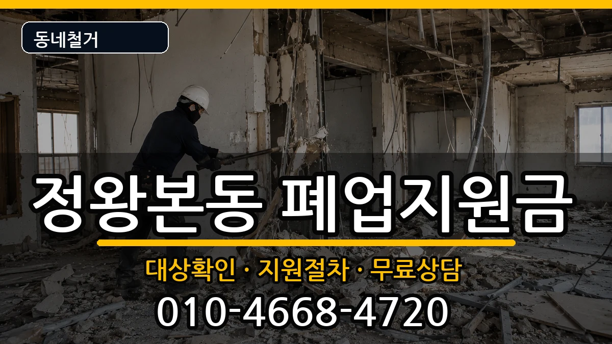 경기시흥시정왕본동 폐업지원금 현장 처리 안내 이미지 1