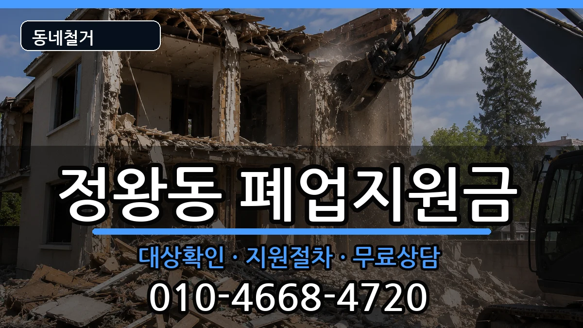 경기시흥시정왕동 폐업지원금 현장 처리 안내 이미지 2