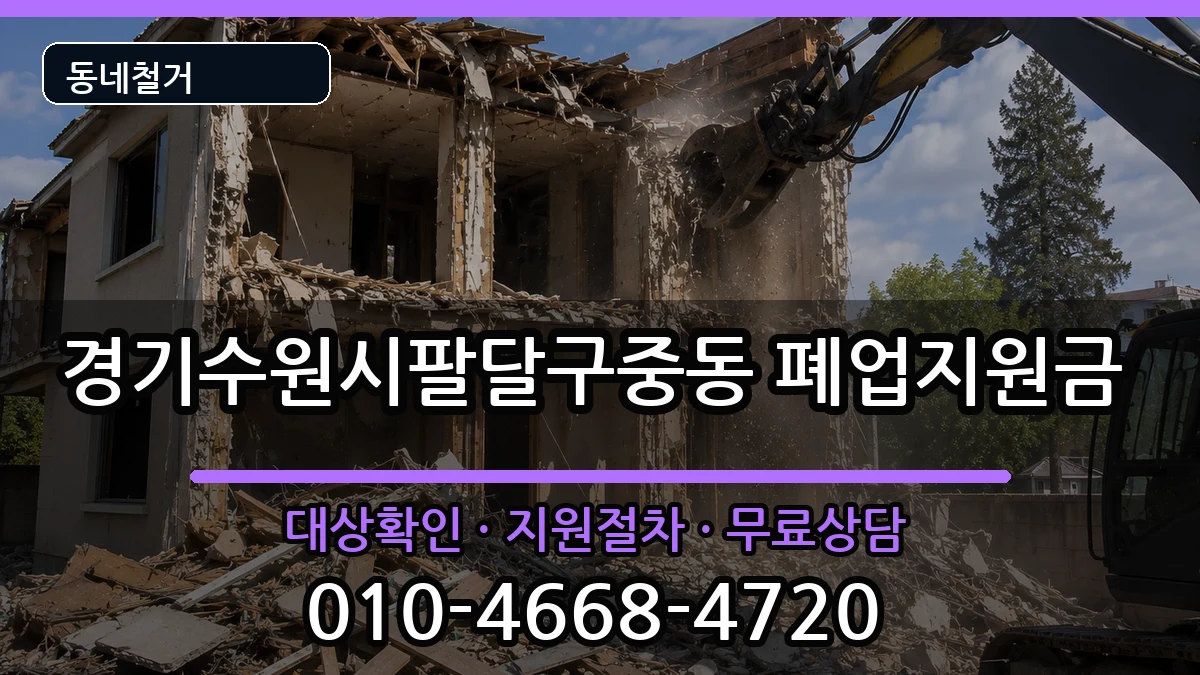 경기수원시팔달구중동  폐업지원금 지역형