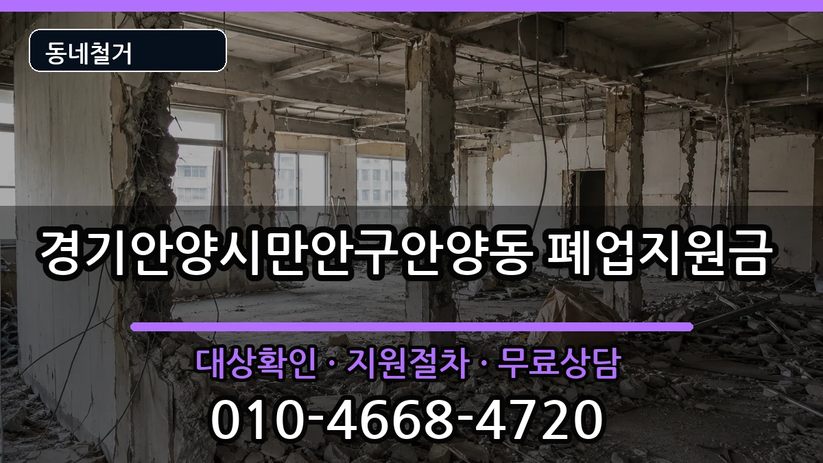 경기안양시만안구안양동 폐업지원금 경기안양시만안구안양동 폐업지원금 현장 처리 안내 이미지 3