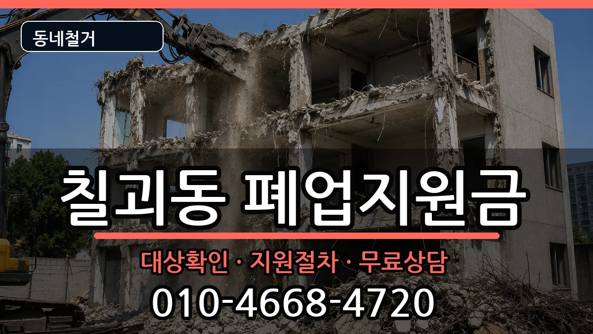 경기평택시칠괴동 폐업지원금 경기평택시칠괴동 폐업지원금 현장 처리 안내 이미지 3