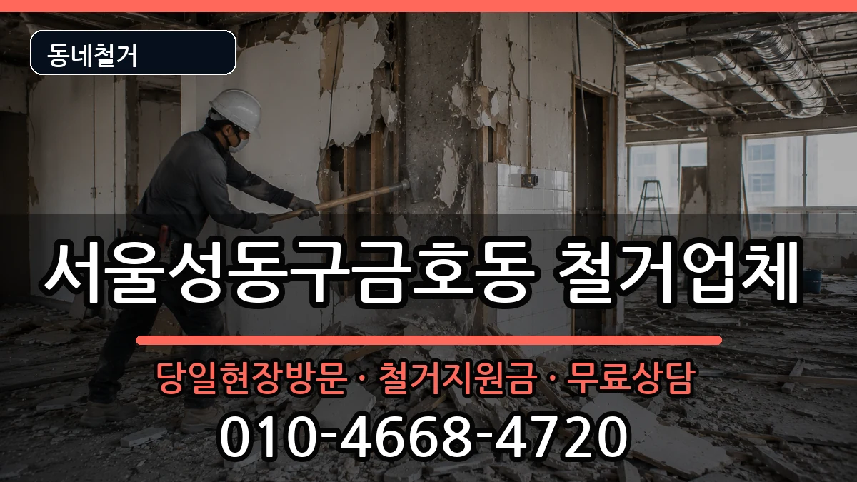 서울성동구금호동 철거 서울성동구금호동 철거 현장 처리 안내 이미지 2