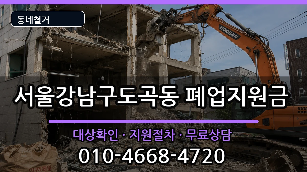 서울강남구도곡동  폐업지원금 정보형
