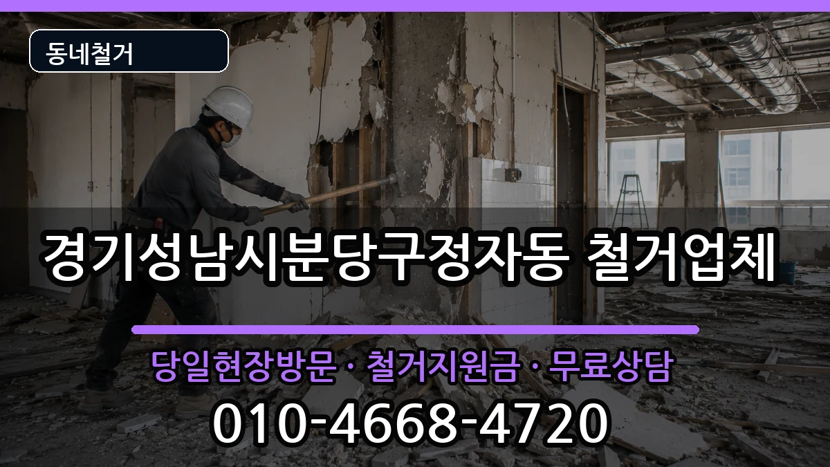 경기성남시분당구정자동  철거 절차형