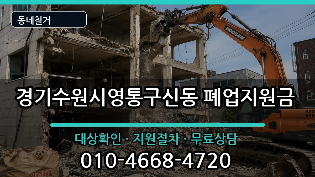 경기수원시영통구신동  폐업지원금 절차형