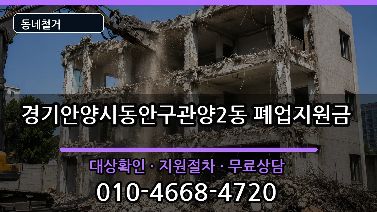경기안양시동안구관양2동 폐업지원금 현장 처리 안내 이미지 3