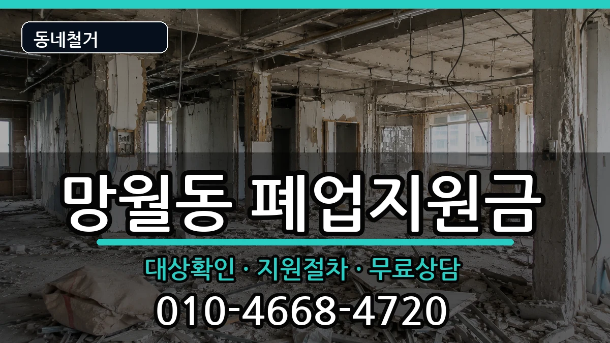 경기하남시망월동  폐업지원금 정보형