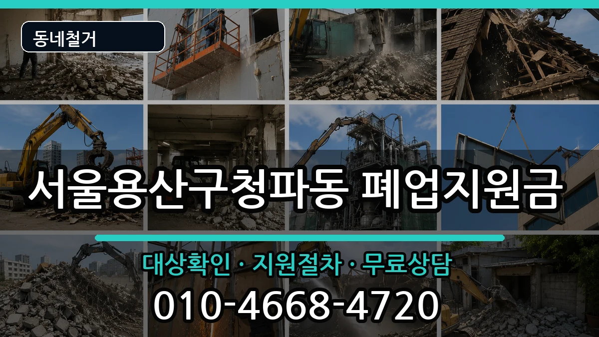 서울용산구청파동 폐업지원금 현장 처리 안내 이미지 2