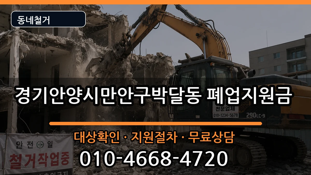 경기안양시만안구박달동  폐업지원금 지역형