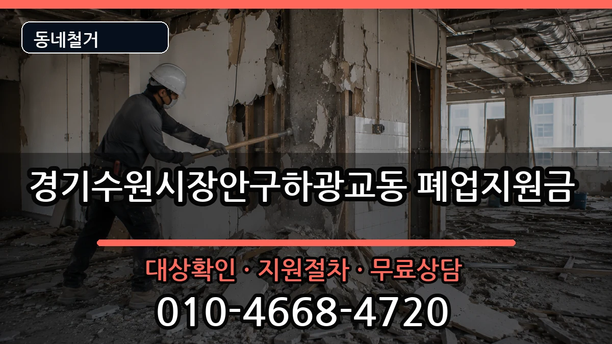 경기수원시장안구하광교동 폐업지원금 현장 처리 안내 이미지 3