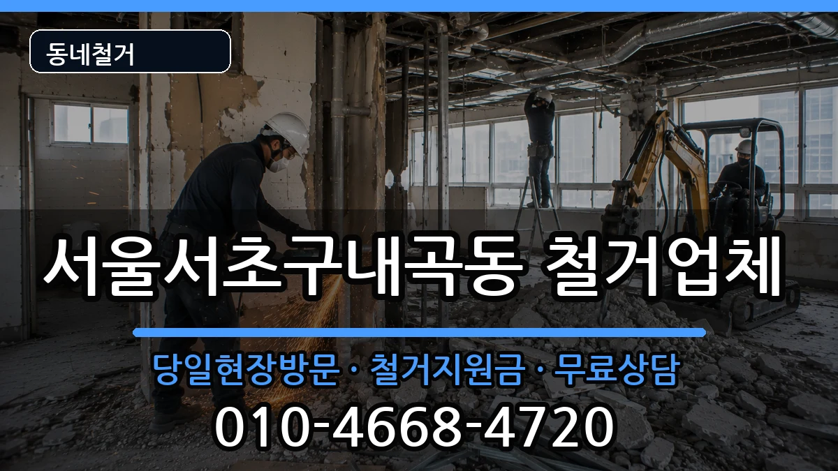 서울서초구내곡동 철거 현장 처리 안내 이미지 3