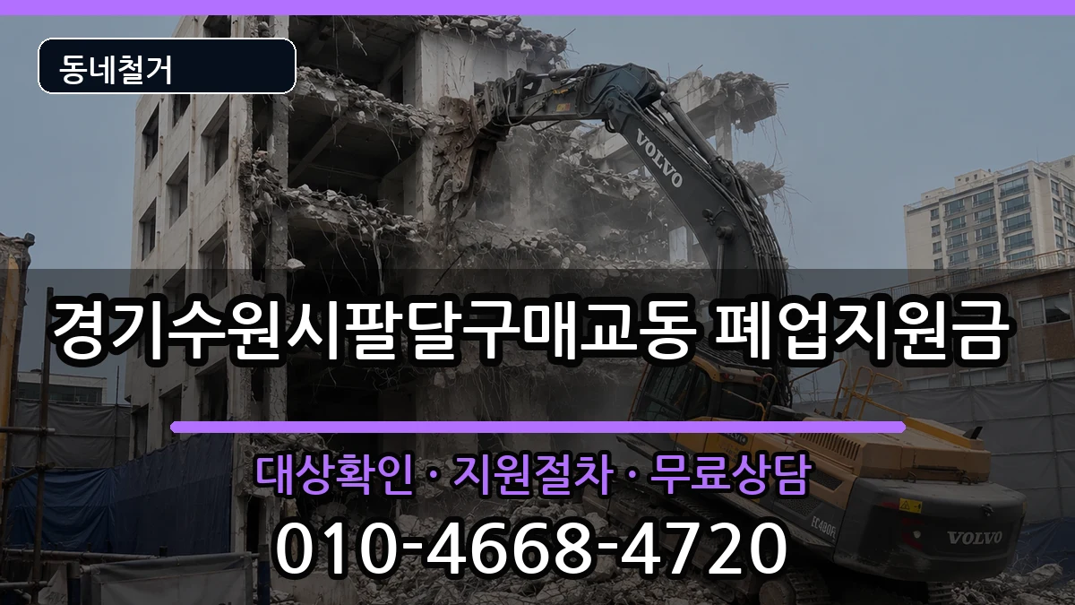 경기수원시팔달구매교동 폐업지원금 경기수원시팔달구매교동 폐업지원금 현장 처리 안내 이미지 1