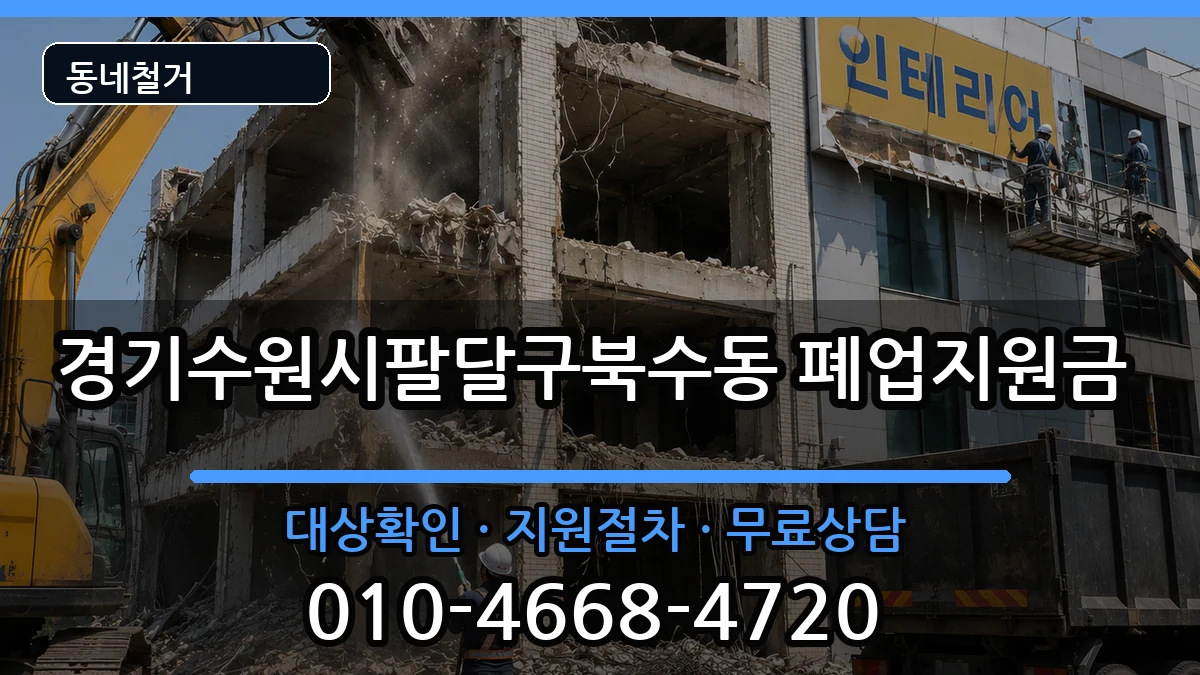 경기수원시팔달구북수동 폐업지원금 경기수원시팔달구북수동 폐업지원금 현장 처리 안내 이미지 3