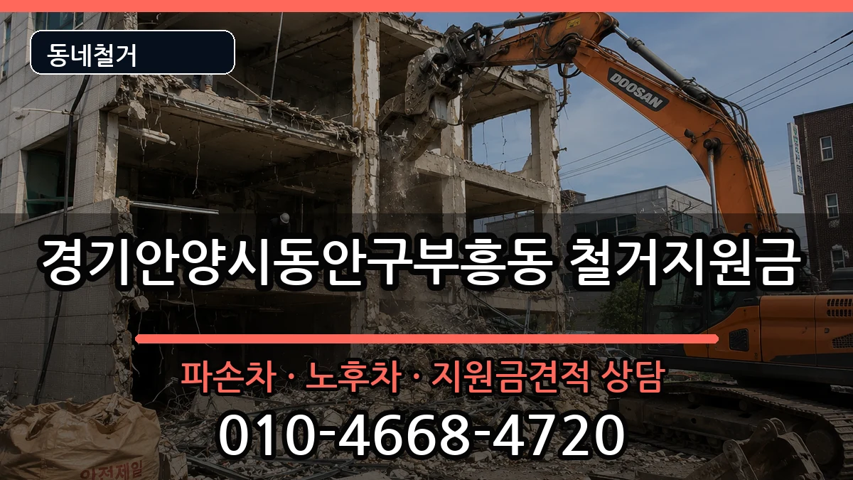 경기안양시동안구부흥동 철거지원금 현장 처리 안내 이미지 2