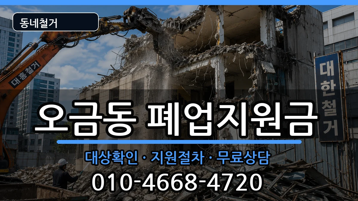 경기여주시오금동 폐업지원금 경기여주시오금동 폐업지원금 현장 처리 안내 이미지 1