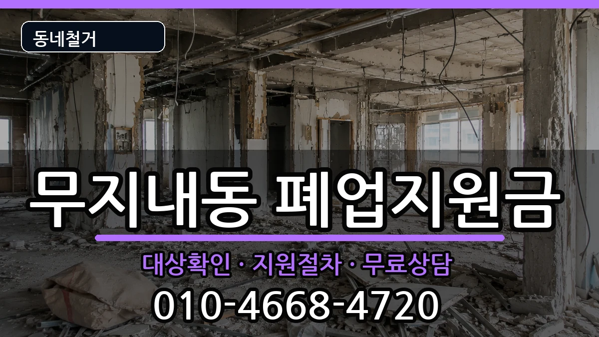 경기시흥시무지내동 폐업지원금 현장 처리 안내 이미지 1