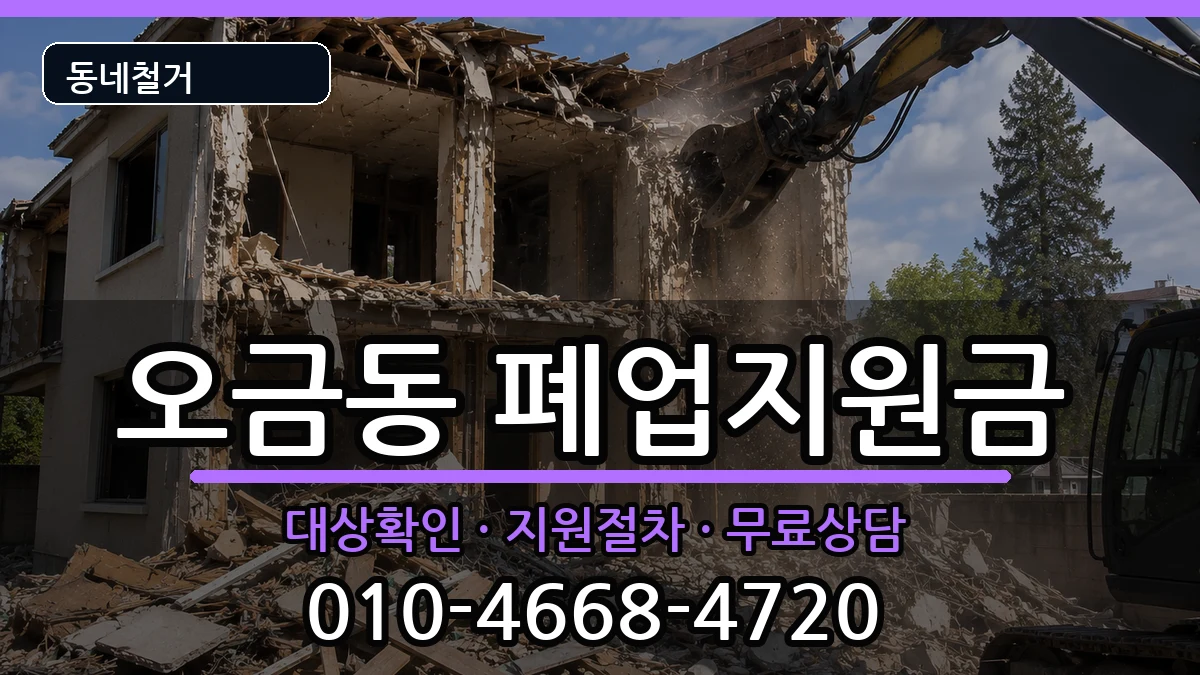 경기여주시오금동  폐업지원금 지역형