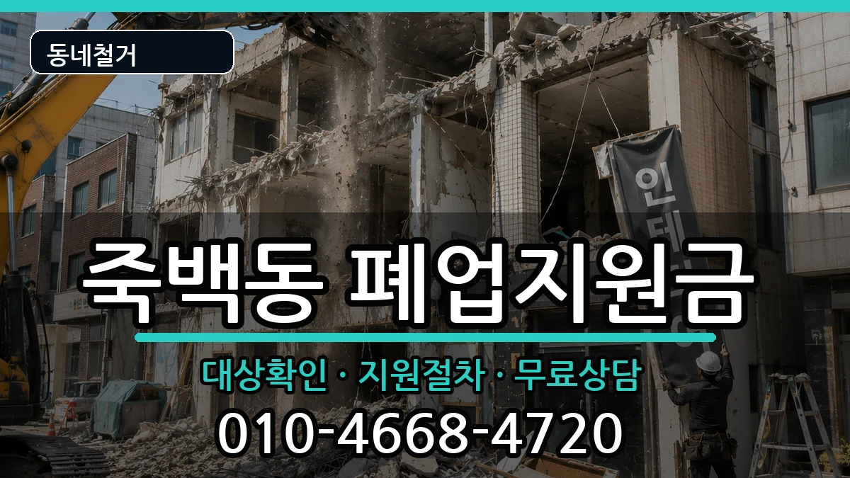 경기평택시죽백동 폐업지원금 경기평택시죽백동 폐업지원금 현장 처리 안내 이미지 1