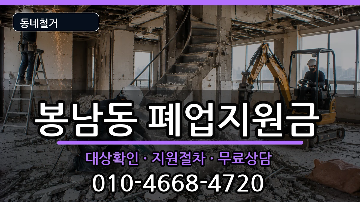 경기안성시봉남동  폐업지원금 주의사항형