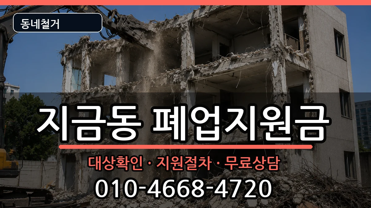 경기남양주시지금동 폐업지원금 현장 처리 안내 이미지 1