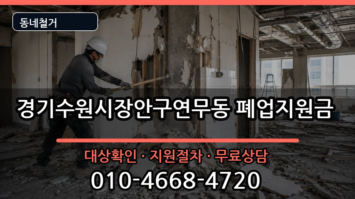 경기수원시장안구연무동 폐업지원금 경기수원시장안구연무동 폐업지원금 현장 처리 안내 이미지 3