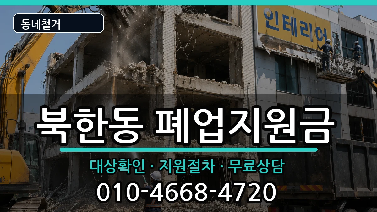 경기고양시덕양구북한동 폐업지원금 경기고양시덕양구북한동 폐업지원금 현장 처리 안내 이미지 1