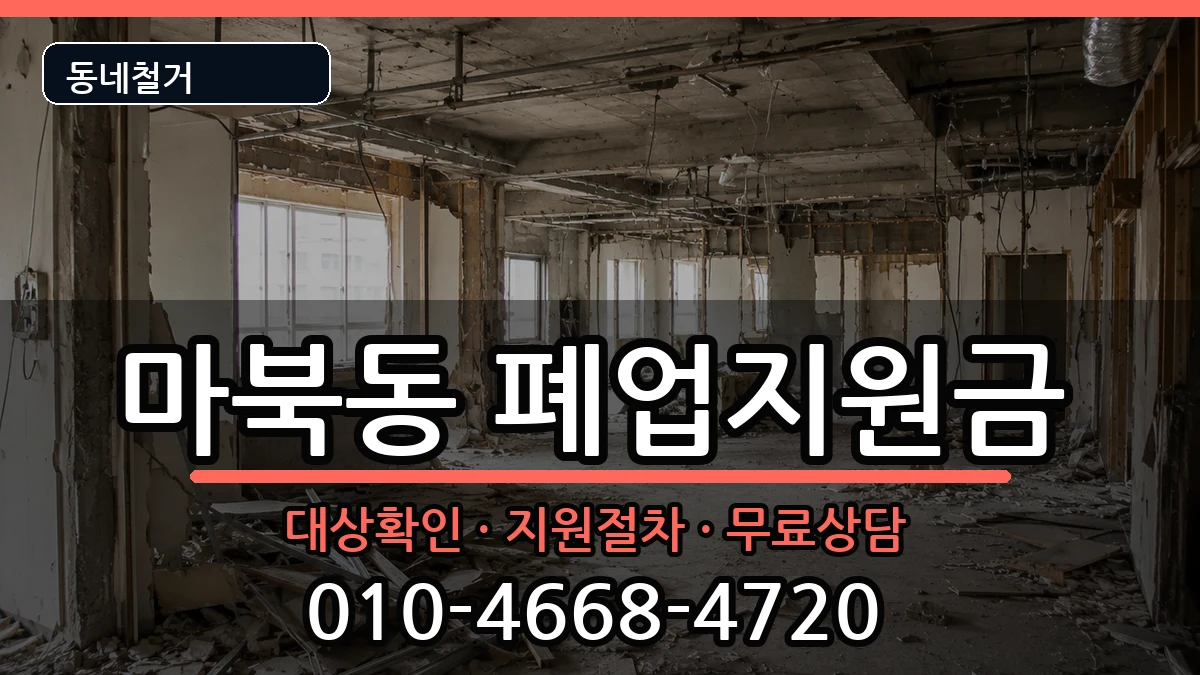 경기용인시기흥구마북동 폐업지원금 경기용인시기흥구마북동 폐업지원금 현장 처리 안내 이미지 3