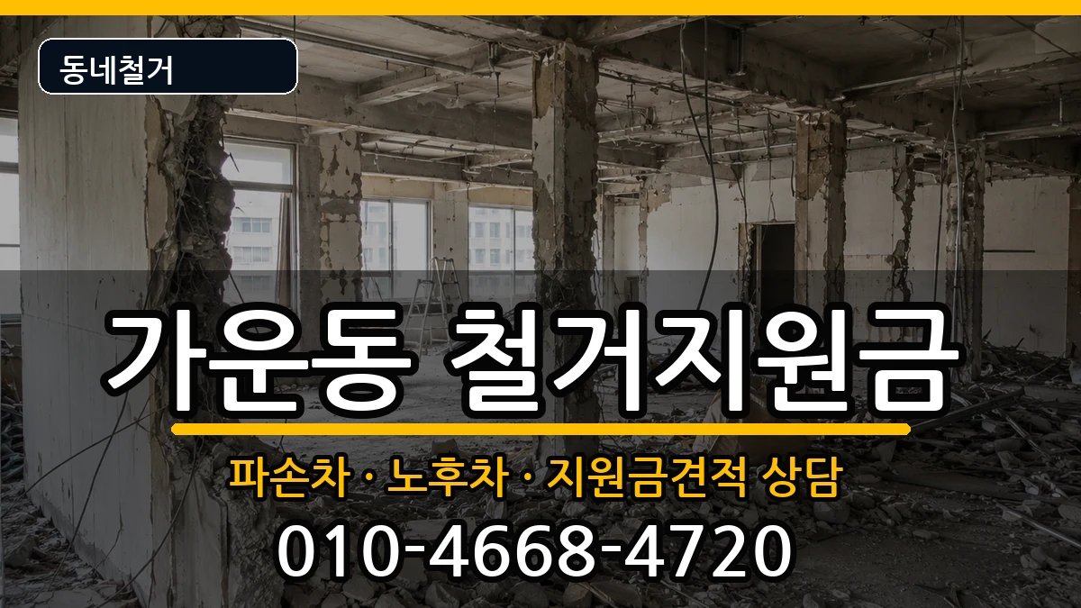 경기남양주시가운동  철거지원금 FAQ형