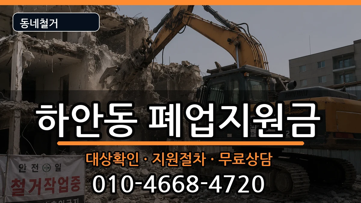 경기광명시하안동 폐업지원금 현장 처리 안내 이미지 3