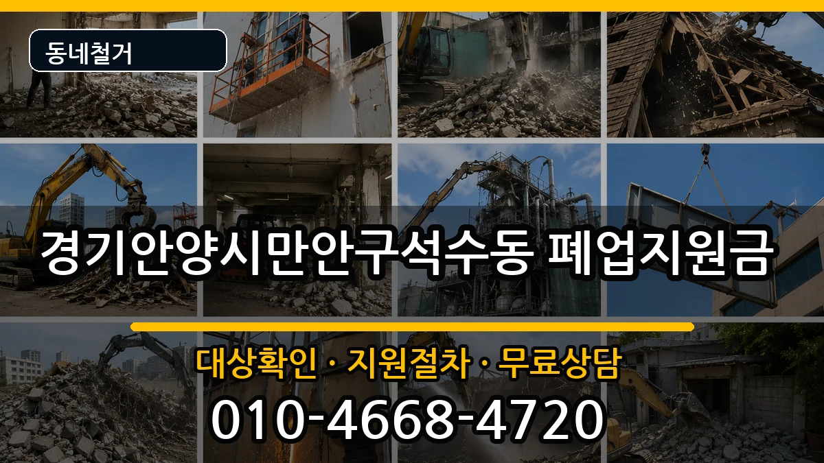 경기안양시만안구석수동 폐업지원금 경기안양시만안구석수동 폐업지원금 현장 처리 안내 이미지 2
