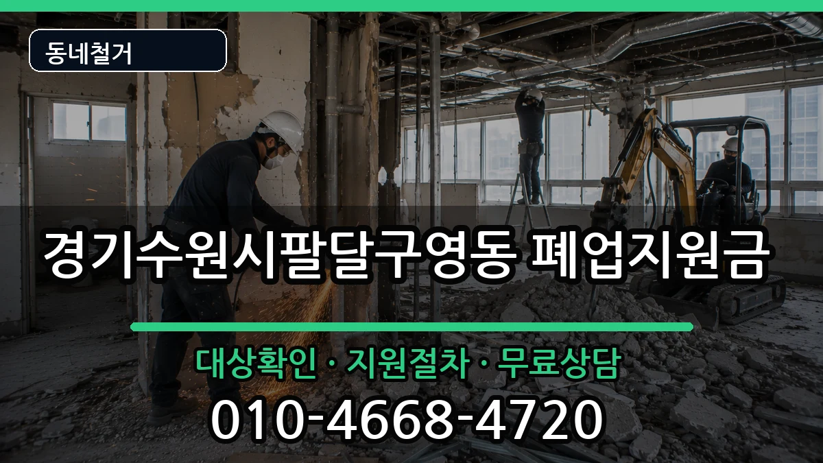 경기수원시팔달구영동 폐업지원금 현장 처리 안내 이미지 3