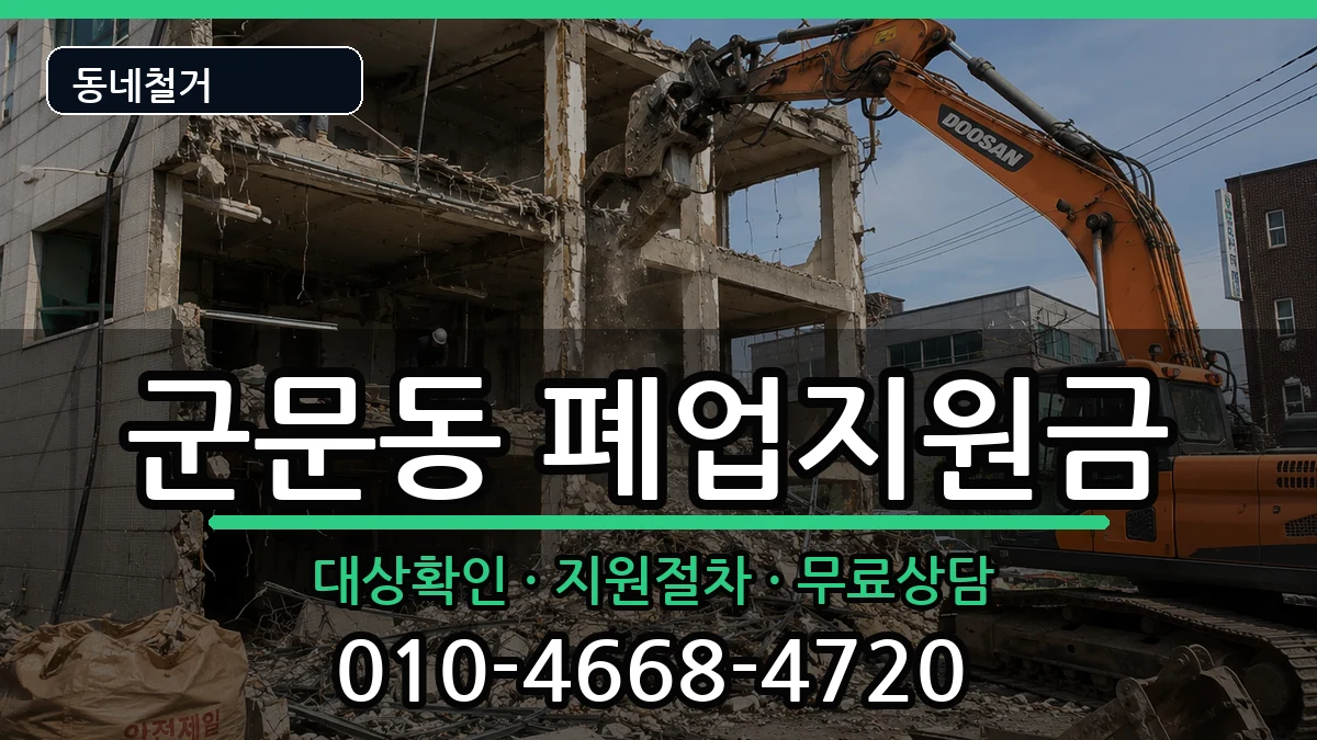 경기평택시군문동 폐업지원금 경기평택시군문동 폐업지원금 현장 처리 안내 이미지 3