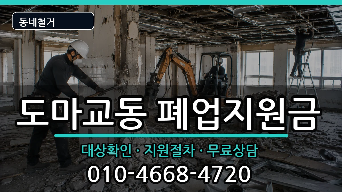 경기군포시도마교동 폐업지원금 경기군포시도마교동 폐업지원금 현장 처리 안내 이미지 1