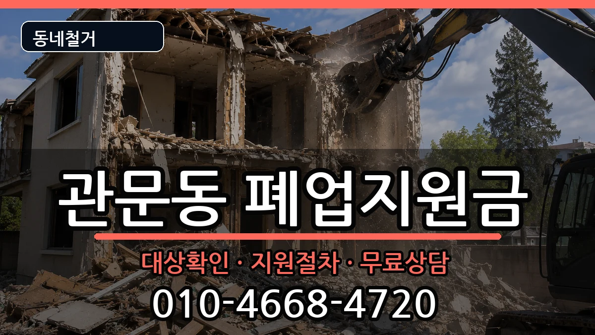경기과천시관문동 폐업지원금 현장 처리 안내 이미지 2